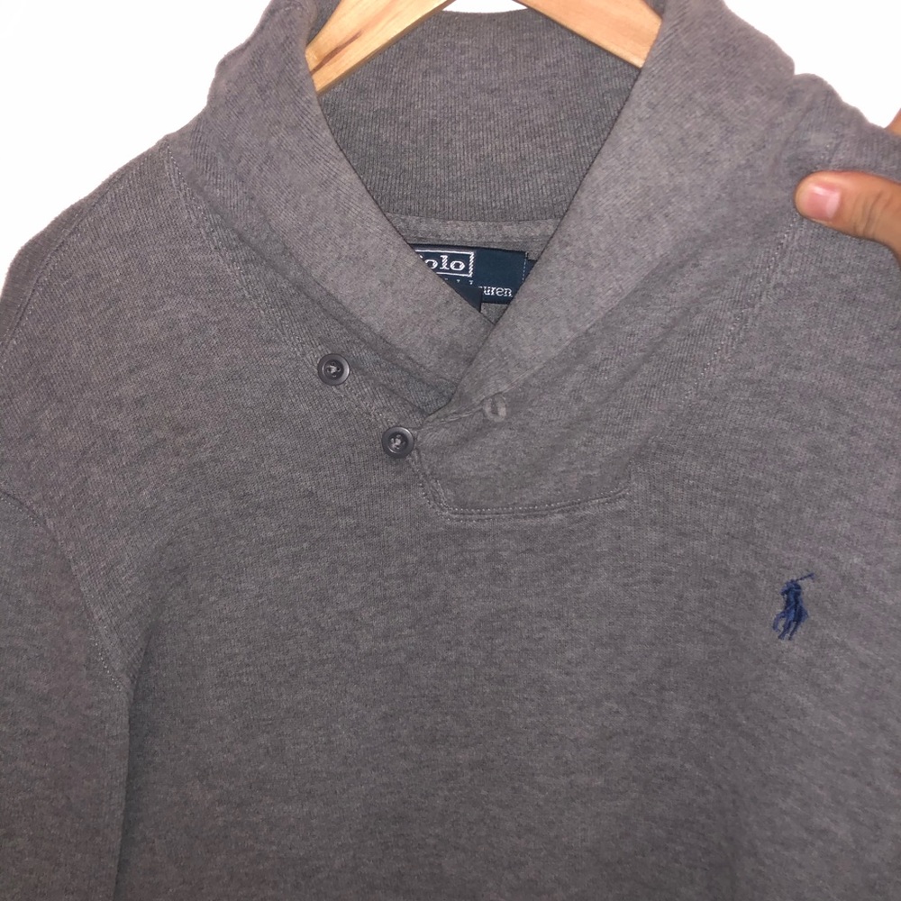 Ralph Lauren Grey Turtleneck Men Polo sweater